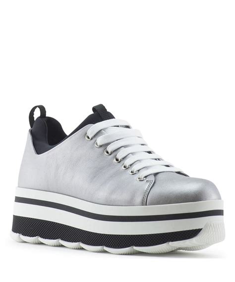 prada sneakers silver women|women's prada sneakers on sale.